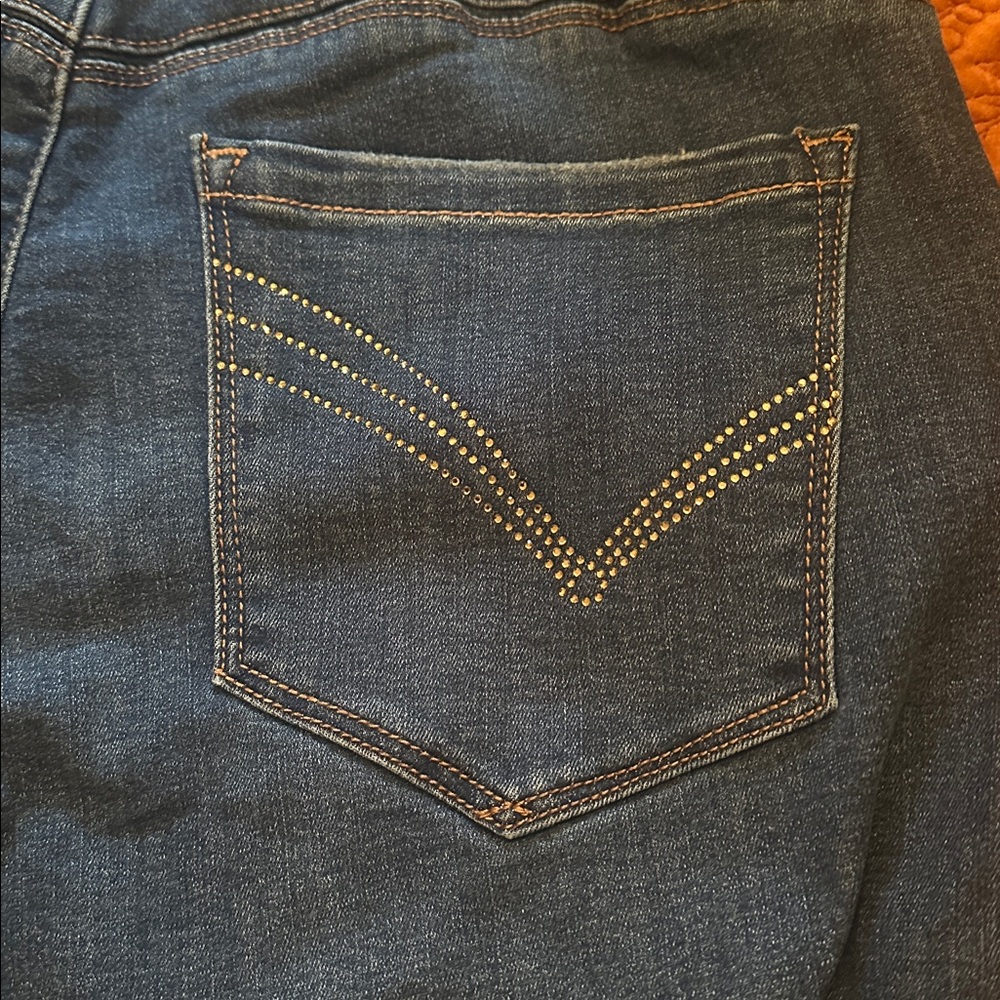 Democracy Rhinestone Pocket Itty Bitty Bootcut Jeans